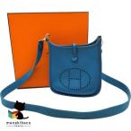  Hermes HERMESevu Lynn TPMtoliyon синий серебряный металлические принадлежности A печать сумка на плечо бренд ощущение роскоши редкость популярный compact сумка подарок подарок...