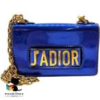  Dior DIORja цепь плечо pa палатка голубой наклонный .. плечо .. эмаль кожа женский стальной голубой портфель портфель сумка сумка...