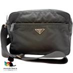  Prada PRADA BT0166te Hsu to сумка на плечо наклонный .. нейлон чёрный черный серебряный металлические принадлежности портфель портфель сумка сумка разряд AB сумка [ б/у ]