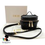  Dior DIOR прекрасный товар kana -ju микро vanity чёрный Gold 23-BO-1220 бренд compact плечо сумка наклонный .. симпатичный модный высококлассный...