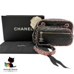  Chanel CHANEL matelasse Ram твид цепь плечо чёрный розовый синий серебряный металлические принадлежности бренд наклонный .. модный симпатичный сверху товар elegant человек...
