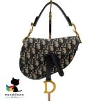  Christian * Dior Christian Dior седло ob утечка one сумка на плечо парусина кожа темно-синий разряд A женский сумка [ б/у ]