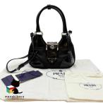  Prada PRADA 1BA381te Hsu to кожа 2WAY чёрный рука сумка на плечо ремешок cloche topowanieRFID ткань пакет брошюра разряд A сумка [ б/у...