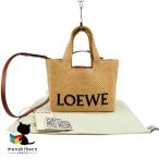  Loewe LOEWE шрифт большая сумка черновой .a2WAY Logo корзина сумка натуральный сумка на плечо ремешок ткань пакет брошюра разряд A женский сумка [ б/у ]