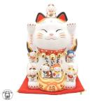 ショッピング置物 《高さ26cm》招き猫 七福神 置物 開店祝い 七福神招き猫（8.5号）両手 上げ サロン 飲食 周年 祝い 贈り物 居酒屋 プレゼント  カフェ