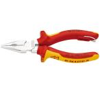 KNIPEXknipeks1000V изоляция игла нос плоскогубцы падение предотвращение общая длина 145mm 0826-145T инструмент tool DIY работа инструмент 