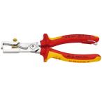 KNIPEXknipeks1000V изоляция разрезной -тактный риппер падение предотвращение общая длина 180mm 1366-180T инструмент tool DIY работа инструмент 