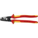 KNIPEXknipeks1000V изоляция кабельный резак подножка cut XL общая длина 225mm размер W225×D65×H29mm упаковка входить 9518-225SB инструмент 