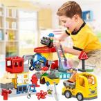 LEGO デュプロ Duplo 互換品 ブロック 工事 働く車 作業現場 知育 手作り おもちゃ 教育 教材 子供 男の子 4歳5歳6歳7歳 誕生日 新年 クリスマス プレゼント