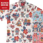かりゆしウェア メンズ 半袖 沖縄 結婚式 アロハシャツ リゾート お揃い ペア 2024 ボタンダウン カジュアルシャツ 242073 キャンピングシーサー