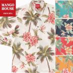 かりゆしウェア メンズ 沖縄 結婚式 アロハシャツ リゾート お揃い ペア 2025 ボタンダウン 長袖シャツ 256070 ヤシの木リゾート