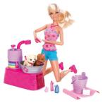 バービー バービー人形 日本未発売 W3153 Barbie Suds and Hugs Pups Playset