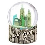 スノーグローブ 雪 置物 WG127 New York City Snow Globe 4.5 Inch Silver NYC Souvenirs