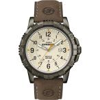 腕時計 タイメックス メンズ T49990 Timex Men's T49990 Expedition Rugged Metal Brown/Natural Leather