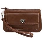Yahoo! Yahoo!ショッピング(ヤフー ショッピング)ILI アメリカ 日本未発売 10460772 Leather Turn Lock Wristlet Clutch （Toffee）