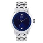 腕時計 ゲス GUESS U11576G2 GUESS Blue and Silver-Tone Diamond Dress Watch