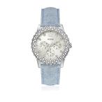 腕時計 ゲス GUESS W0336L7 GUESS Womens Analogue Quartz Watch with Leather Strap W0336L7, Silver Colours,