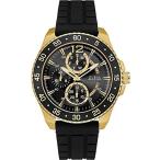 腕時計 ゲス GUESS W0798G3 Guess W0798G3 Mens Jet Black Silicone Strap Watch