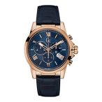 腕時計 ゲス GUESS Y08003G7 Guess Collection Men's Esquire Blue Leather Band Steel Case Sapphire Crystal Q