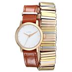 腕時計 ニクソン アメリカ A4031749 Nixon Women's A4031749 Kenzi Metal and Leather-Strap Wrap Watch