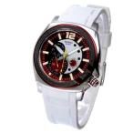 腕時計 カシオ メンズ MTP-1316B-4A1VDF Casio Men's MTP1316B-4A1V White Resin Quartz Watch with Red Dia