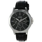 腕時計 カシオ メンズ MTP-V300L-1AUDF (A1176) Casio Multi-Dial Black Leather Men's Watch MTP-V300L-1AV