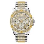 腕時計 ゲス GUESS U0799G4 GUESS Stainless Steel + Gold-Tone Crystal Embellished Bracelet Watch with Day,