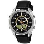 腕時計 カシオ メンズ A1220 (AMW-810L-1AVDF) Casio AMW810L-1A Black Leather Active Dial Watch