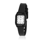 腕時計 カシオ レディース 19845 Casio Women's LQ142-7B Black Resin Quartz Watch with White Dial