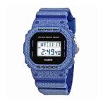 カシオ Casio メンズ腕時計 G-SHOCK デニムブルー DW-5600DE-2 樹脂バンド ケース直径縦48.9×横42.8cm 当店