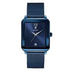 腕時計 ゲス GUESS U1074G2 GUESS Rectangular Stainless Steel Blue Ionic Plated Mesh Bracelet Watch Genuine