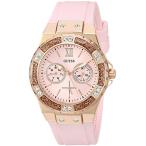腕時計 ゲス GUESS U1053L3 GUESS Women's Stainless Steel Japanese Quartz Watch with Silicone Strap, Pink (