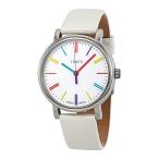 腕時計 タイメックス レディース T2N791 Timex Heritage Easy Reader White Leather Strap Unisex Watc