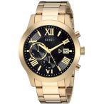 腕時計 ゲス GUESS U0668G8 GUESS Gold-Tone Stainless Steel + Black Chronogaph Bracelet Watch with Date. Co