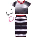 Yahoo! Yahoo!ショッピング(ヤフー ショッピング)バービー バービー人形 着せ替え FKR97 Barbie Fashions Complete Look Striped Top & Skirt Set