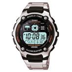 腕時計 カシオ メンズ AE2000WD-1AVK Casio Watch - Men's Illuminator Stainless Steel Digital Chronograp
