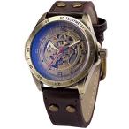 スチームパンク メンズ腕時計 ブロンズ&ブラウン 自動巻き ケースサイズ42mm