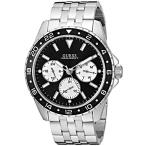 腕時計 ゲス GUESS U1107G1 GUESS Stainless Steel + Black Bracelet Watch with Day, Date + 24 Hour Military/