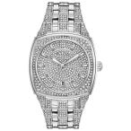 腕時計 ブローバ メンズ 96B296 Bulova Men's Crystals Phantom Stainless Steel 3-Hand Quartz Watch, Cus