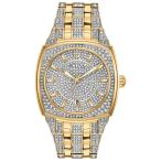 腕時計 ブローバ メンズ 98B323 Bulova Men's Crystals Phantom Gold Tone Stainless Steel 3-Hand Quartz