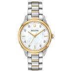 腕時計 ブローバ レディース 98P184 Bulova Ladies' Sutton Two-Tone Stainless Steel 3-Hand Quartz, Wh