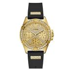 腕時計 ゲス GUESS U1160L1 GUESS Gold-Tone Stainless Steel Crystal Encrusted Dial with Black Stain Resista