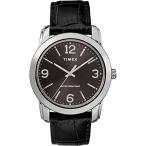 腕時計 タイメックス メンズ TW2R866009J Timex Men's TW2R86600 Classic 39mm Black/Silver-Tone Croco