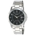 腕時計 カシオ メンズ MTP-V004D-1 Casio MTP-V004D-1B Black Dial Stainless Steel Watch