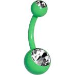 Yahoo! Yahoo!ショッピング(ヤフー ショッピング)ボディキャンディー ボディピアス アメリカ 63500 Body Candy Green Plated Steel Clear Accent G