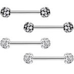 ボディキャンディー ボディピアス アメリカ 65698 Body Candy Womens 4Pc 14G Nipplering Piercin