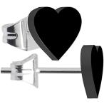 ܥǥǥ ԥ ꥫ CU-E-5049-SBK Body Candy Black Acrylic Heart Stud Earrings