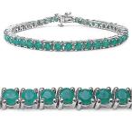 Bonyak Jewelry ブレスレット ジュエリー QJzxzQB1145E-SSR Bonyak Jewelry Genuine Round Emerald Bracel