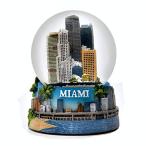 スノーグローブ 雪 置物 Miami Florida Color Snow Globe 65mm