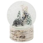 スノーグローブ 雪 置物 131588 White Wash Wood Black Bear 5.5 inch Resin Decorative Snow Globe
